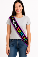 Vibrant Light-Up "It's My Birthday" Sash