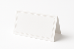 Elegant Pearlized White Place Cards - 50 Pack