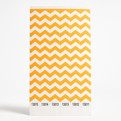 Chevron Waterproof Wristbands - Orange, 500 Count