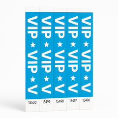 VIP Star Blue Waterproof Wristbands - 500 Pack