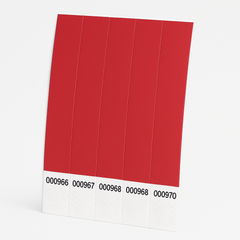 Solid Red Wristbands - 500 Pack for Event Access