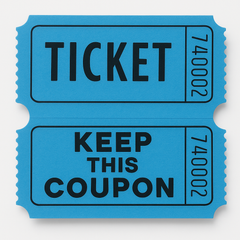 Orange Double Roll Raffle Tickets, 2000 Count