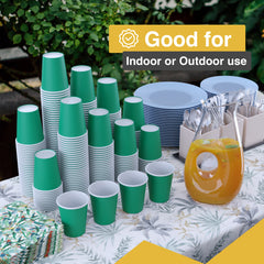 9 Oz. Emerald Green Paper Cups | 50 Count