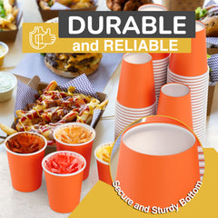 9 oz. Orange Paper Cups | 50 Ct.