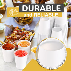 9 Oz. White Paper Cups | 50 Count