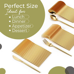 Trendables Gloss Gold Cutlery Combo | 360 Count