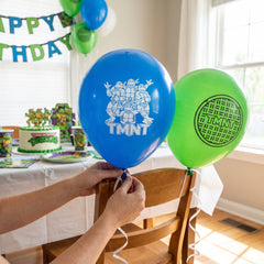 Teenage Mutant Ninja Turtles (TMNT) Latex Balloons - 12" Blue & Green, 6-Pack