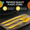PMA - Heavy Duty Yellow Plastic Forks - 50 Ct.