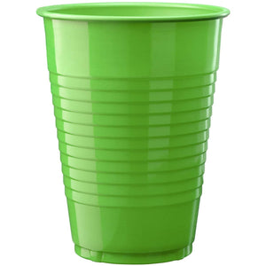 PMA - 12 Oz. Lime Green Plastic Cups - 50 Ct.
