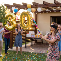 Metallic Gold Mini Number 0 Piñata Decoration