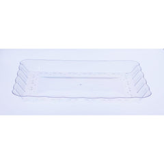 12 In. x 18 In. | Clear Plastic Rectangle Tray | 24 Count