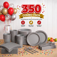 350 Solid Color Tableware Combo | silver