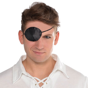 Black Silk Pirate Eye Patch Costume Accessory