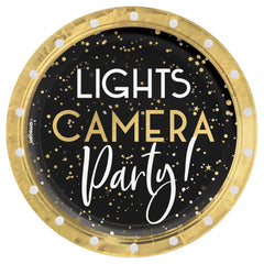 Hollywood Awards Night Dessert Plates - 6.75" Round, 8 Pack