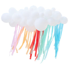 Rainbow Cloud Balloon Arch with Streamers