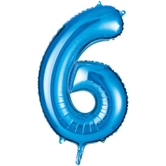 Royal Blue Number 6 Foil Balloon