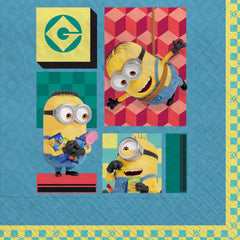 Despicable Me Minion Beverage Napkins - 16 Pack - 5 In. X 5 In.
