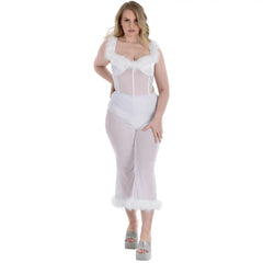 Plus Size Angel Corset Costume Top - Halloween Special