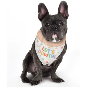 "Let's Pawty" Dog Bandana for Birthday Celebrations