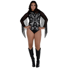 Glamorous Cowgirl Plus Size Bodysuit - Halloween Special
