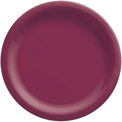 Burgundy Round Paper Plates - 10" (20 Pc)