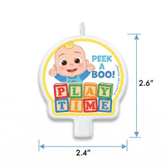 CoComelon "Play Time" Birthday Candle featuring JJ