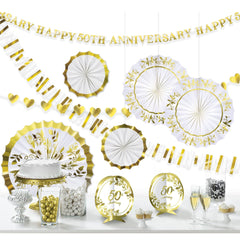 Golden 50th Anniversary Room & Table Decorating Kit