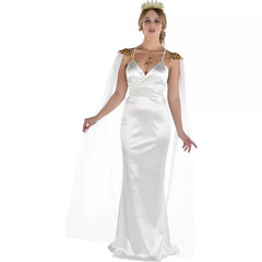 Women's Ethereal Tulle & Gold Chain Cape - Elegant Costume Accessory - One Size