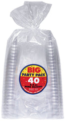 Clear Plastic Wine Glasses, 5.5 oz, 32-Pack - Perfect for Parties!