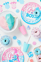 "Girl or Boy?" 10.5" Gender Reveal Paper Plates - 8 Pack