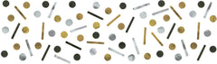 Sparkling 40th Birthday Celebration Confetti Set - Black, Gold, Silver
