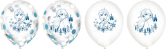 Disney Frozen 2 Confetti Latex Balloons, 12-Inch, 6-Pack