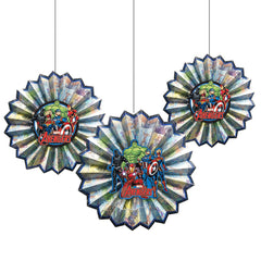 Marvel Avengers Paper Fan Decorations - 3 Pack