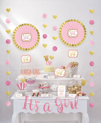 "It's a Girl" Baby Shower Treat Table Decorating Kit