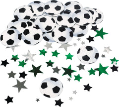 Soccer & Stars Confetti Pack - Sports Party Decoration, 1.2 oz