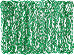 Festive Green Bead Necklaces - 50 Pack