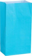 Robin's Egg Blue Paper Treat Bags - 12 Pack