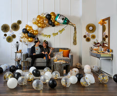 Black 12-inch Pearl Latex Balloons - 72 Pack