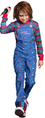 Universal Child's Play Chucky Halloween Costume, Blue Outfit with Shirt & Blue Overalls, Kids, Assorted Sizes