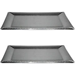 Silver Serving Trays - Set of 2, 16-Inch