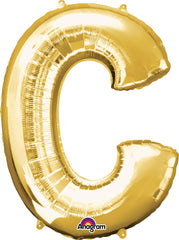 Gold Metallic Letter K Super Shape Foil Balloon