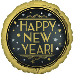 Vintage Satin New Year's Eve Metallic Balloon