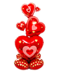 Valentine’s Day Airloonz Stack Heart Metallic Balloon