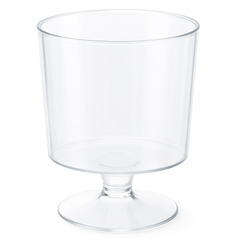 Mini Clear Plastic Pedestal Cups, 5 oz, 10-Pack