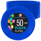 Little Gym - 7 In. Dark Blue Plastic Plates | 50 Ct.