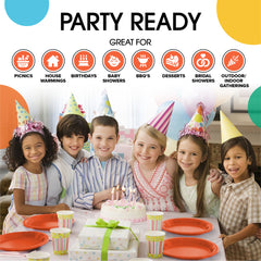 Little Gym - 7 In. Orange Plastic Plates | 50 Ct.