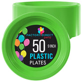 Little Gym - 9 In. Lime Green Plastic Plates | 50 Ct.