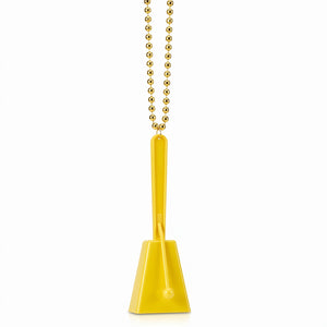Yellow Clacker Necklace - Team Spirit Noisemaker Accessory