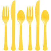 PMA - Yellow Sunshine Assorted Plastic Cutlery Set - 200 Ct.