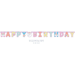 Little Gym - Unicorn "Happy Birthday" DIY Customizable Hanging Garland Banner Decoration, Multi-Coloured, 126-in, for Birthday Party - 1 Ct.